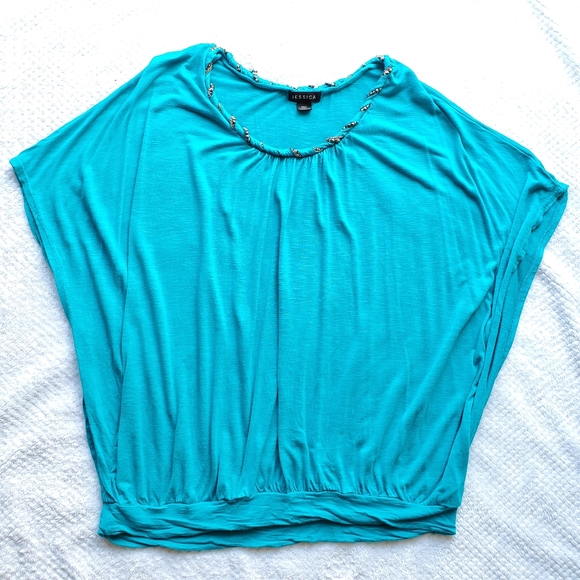 Jessica Tops - Jessica/ Blue Top/ Size 22W